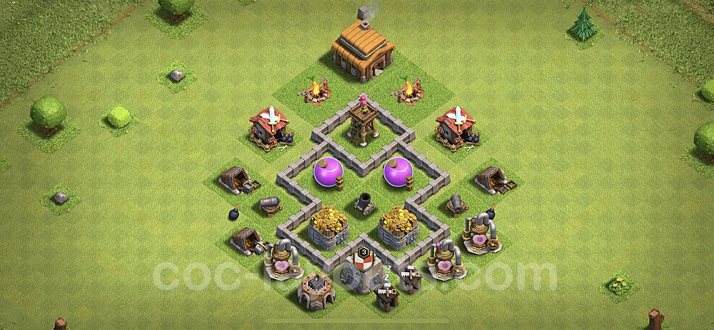 Municipio livello 3 Base - Miglior Disposizione villaggio per Farming COC TH3 - #99