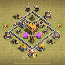 Ustawienie baza wojskowa TH3 - Ratusz poziom 3 - COC 2025 - #20