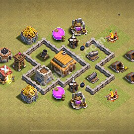 Die Clan War Base RH3, Anti 3 Sterne, Anti Alles 2025 - COC Rathaus Level 3 Kriegsbase (CK / CW) - #21