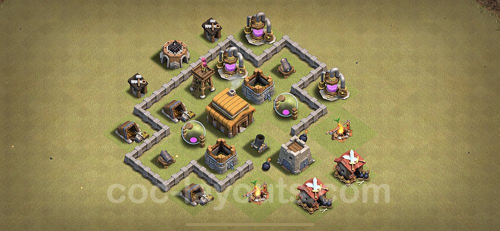 TH3 War Base Plan, Hybrid, Town Hall 3 CWL Design, #11