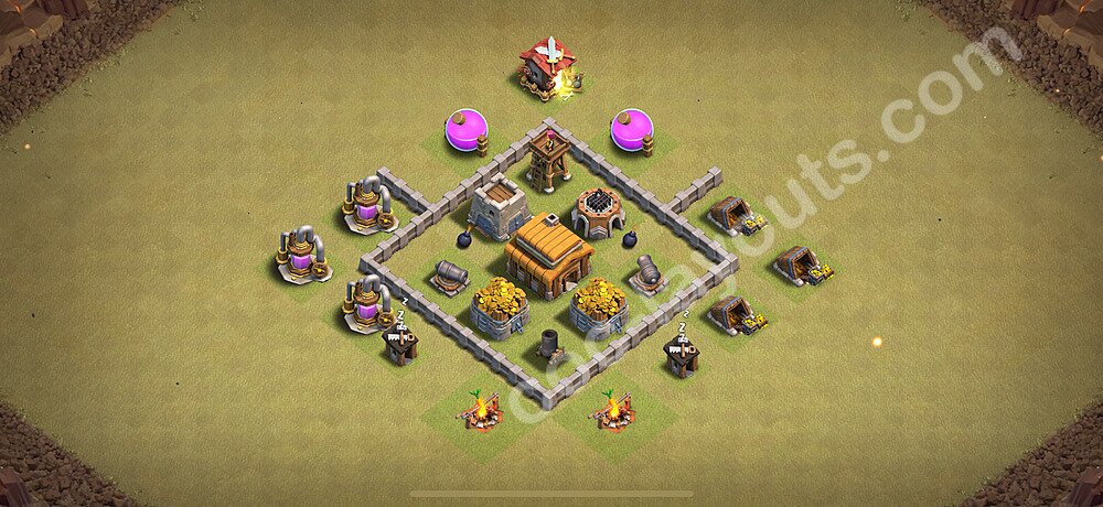 TH3 War Base Plan, Anti 3 Stars, Anti Everything, Town Hall 3 CWL Design 2026, #19