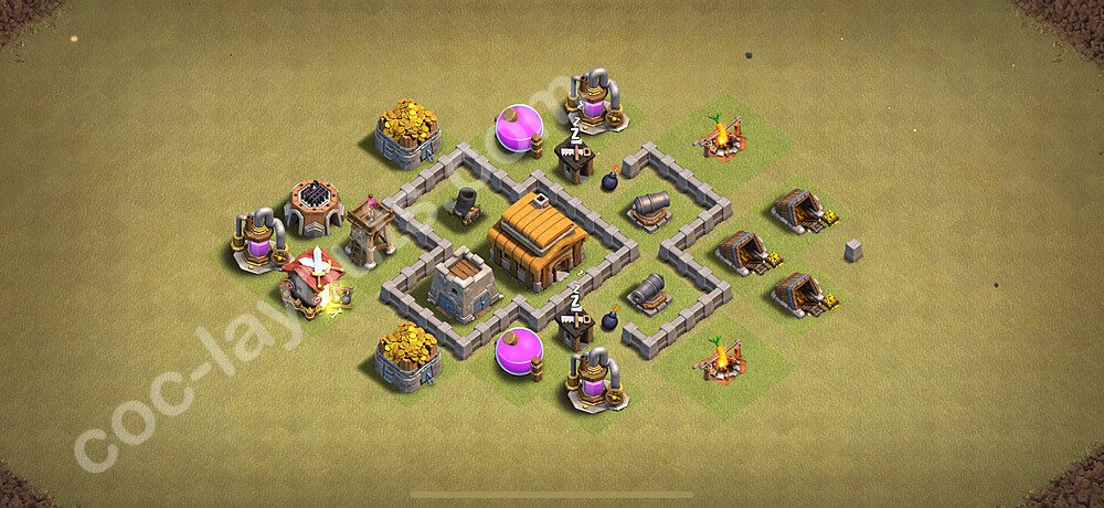 TH3 War Base Plan, Anti 3 Stars, Anti Everything, Town Hall 3 CWL Design 2025, #21