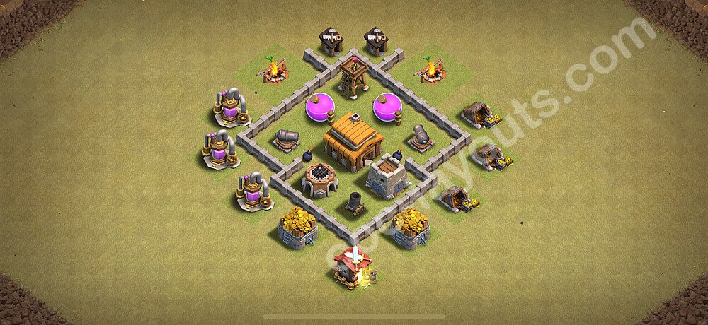 Ustawienie baza wojskowa TH3 - Ratusz poziom 3 - COC 2025 - #26