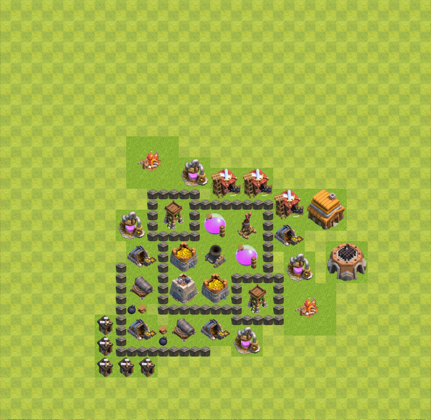 Farming Base TH4 - plan / layout / design - Clash of Clans - (#30) .
