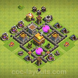 Die Max Base für Farm RH4 + Link 2024 - COC Rathaus 4 - #115