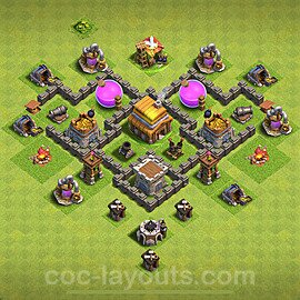 Gute Base für Farm RH4 + Link, Hybrid 2024 - COC Rathaus 4 - #118