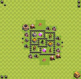 Base plan TH4 (design / layout) for Farming, #4