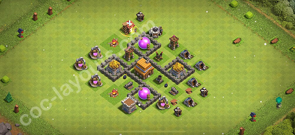 الخطة الأساسية للزراعة في قاعة المدينة 4 ، البديل 121