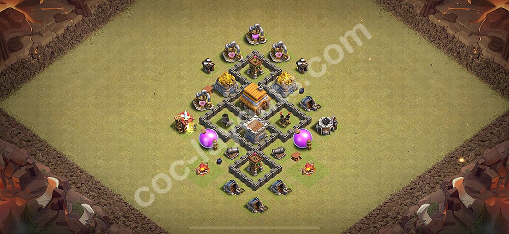 Top Anti 3 Etoiles Base de Guerre HDV 4 + Lien (Link), Anti tout 2025 gdc - Hôtel de Ville 4 Base Copier - #38