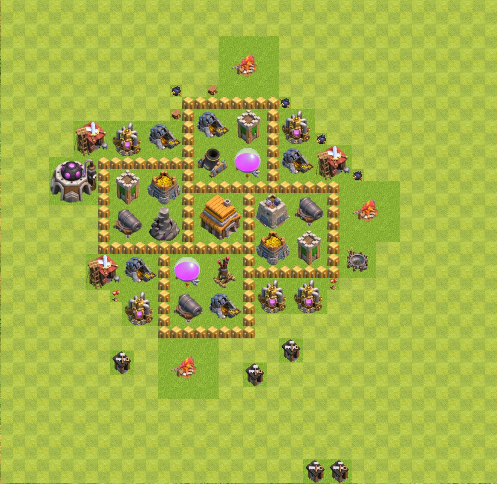 Clash of clans th5 defence base