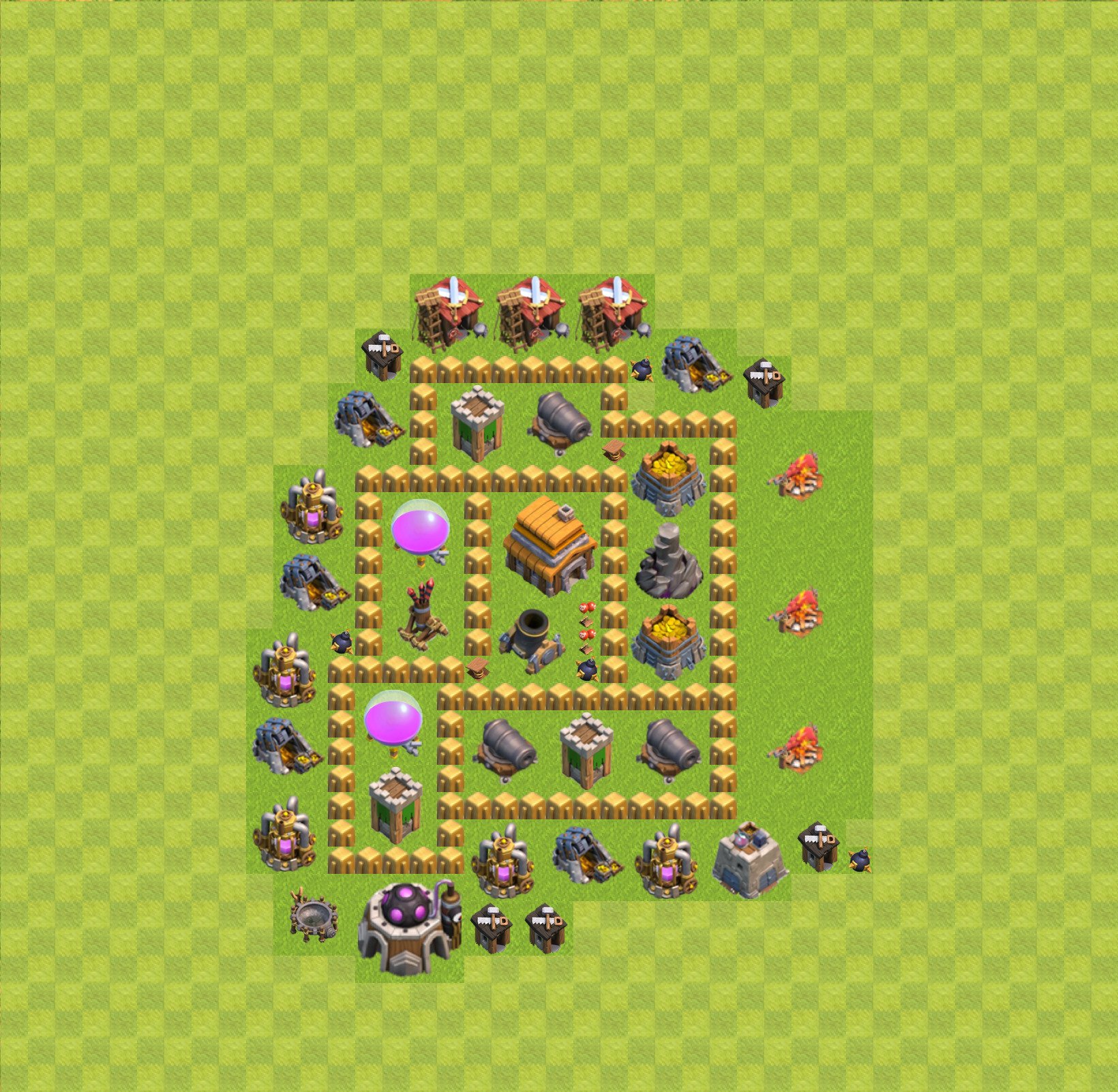 clash of clans town hall 5 base