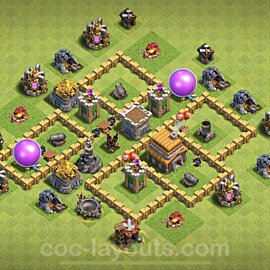 Anti Everything TH5 Base Plan with Link, Copy Town Hall 5 Design 2022, #130