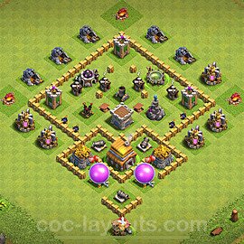 Anti Dragon TH5 Base Plan with Link, Anti 3 Stars, Copy Town Hall 5 Anti Air Design 2022, #139