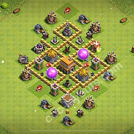 Die Anti 3 Sterne Base RH5 + Link, Hybrid 2025 - COC Rathaus 5 Kopieren Base - #145