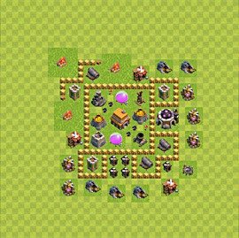 TH5 Trophy Base Plan, Town Hall 5 Base Design, #54