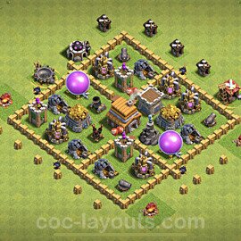 TH5 Trophy Base Plan with Link, Anti Everything, Copy Town Hall 5 Base Design 2022, #64