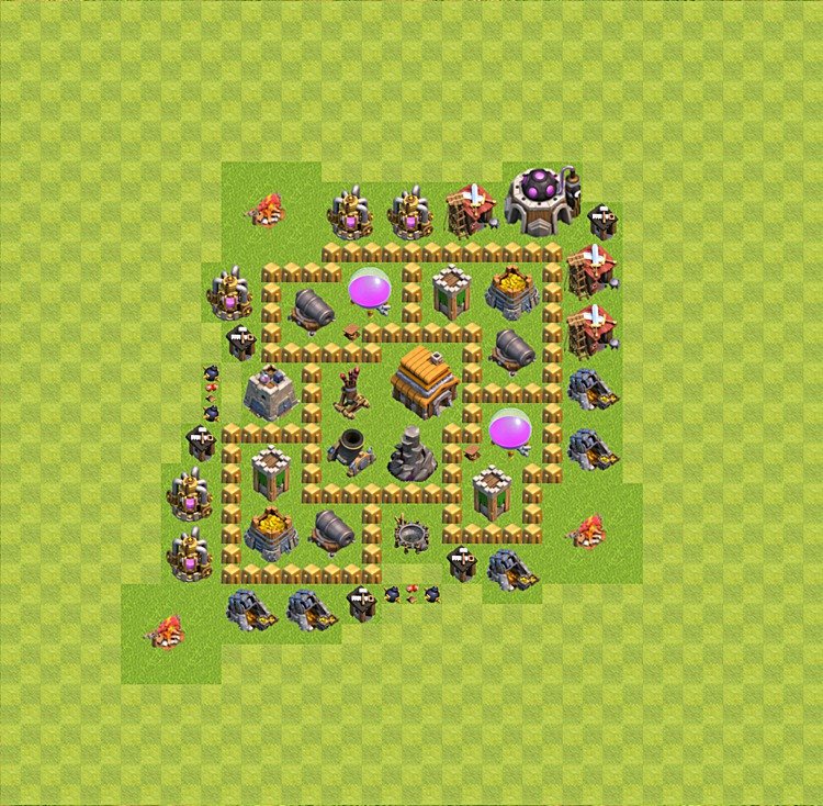 TH5 Trophy Base Plan, Town Hall 5 Base Design, #13