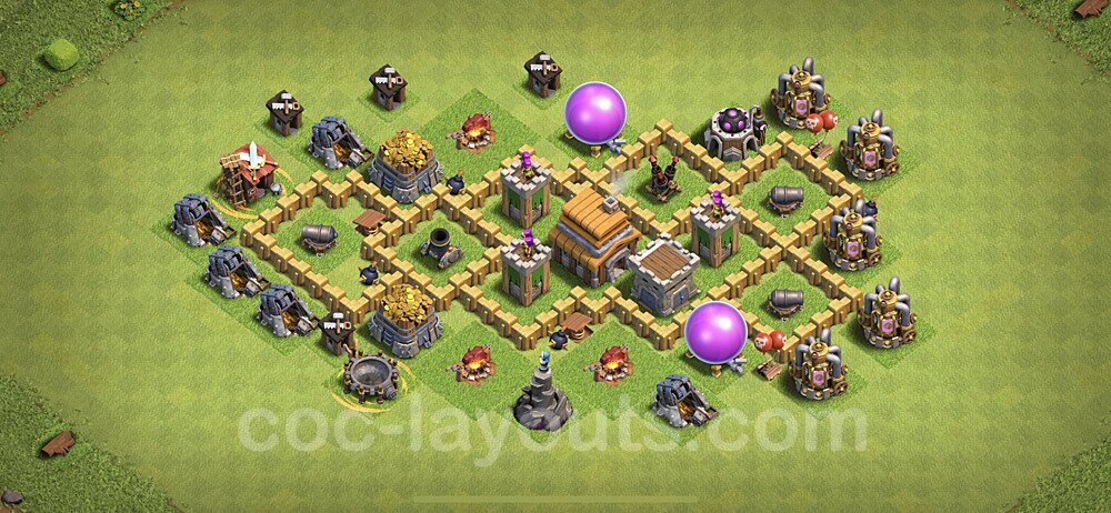 TH5 Trophy Base Plan with Link, Anti Everything, Copy Town Hall 5 Base Design, #135