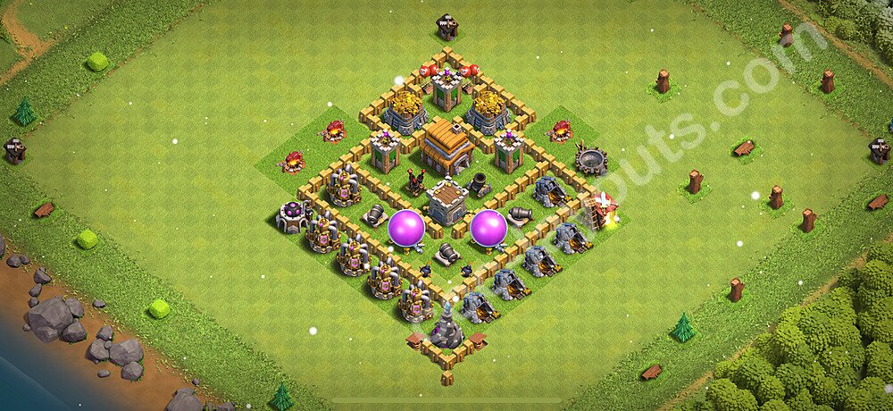 Топ Расстановка базы ТХ 5 2025 Анти 2 Звезды Скопировать, Гибридные, #144