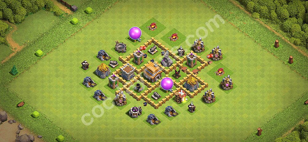 TH5 Anti 3 Stars Base Plan with Link, Copy Town Hall 5 Base Design 2026, #146