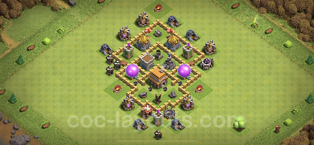 Full Upgrade TH5 Base Plan with Link, Copy Town Hall 5 Max Levels Design 2020, #62