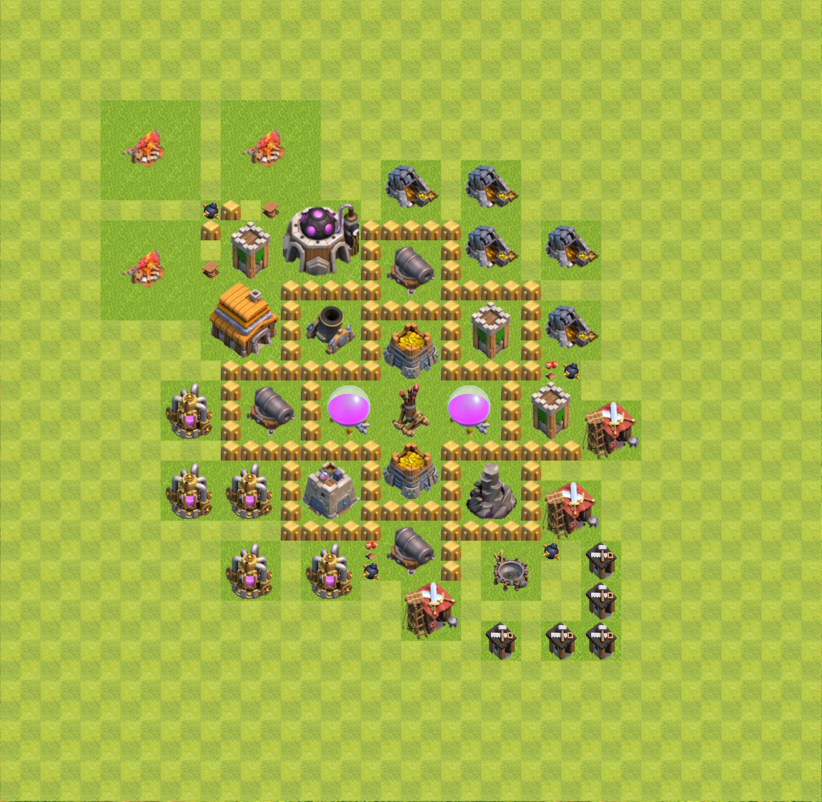 Farming Base TH5 - plan / layout / design - Clash of Clans - (#27) .