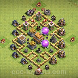 Base plan TH5 (design / layout) with Link, Anti 2 Stars, Hybrid for Farming, #102