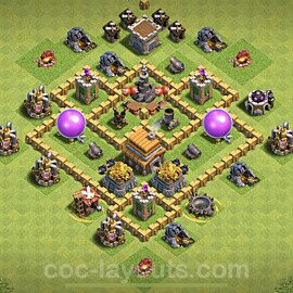 Base plan TH5 Max Levels with Link, Hybrid for Farming, #108
