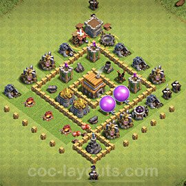 Diseño de aldea para farming - Copiar, Híbrido Ayuntamiento 5 al Maximo - Full COC TH5 Perfecta Distribucion + Enlace - #109