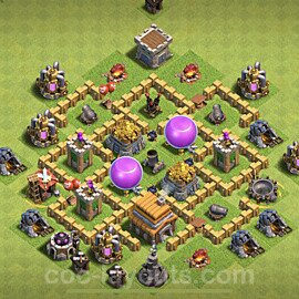 Base plan TH5 Max Levels with Link for Farming, #111