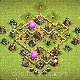 Base plan TH5 (design / layout) with Link, Anti 3 Stars, Hybrid for Farming 2023, #117