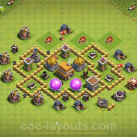 Base plan TH5 (design / layout) with Link, Anti 3 Stars for Farming 2024, #118