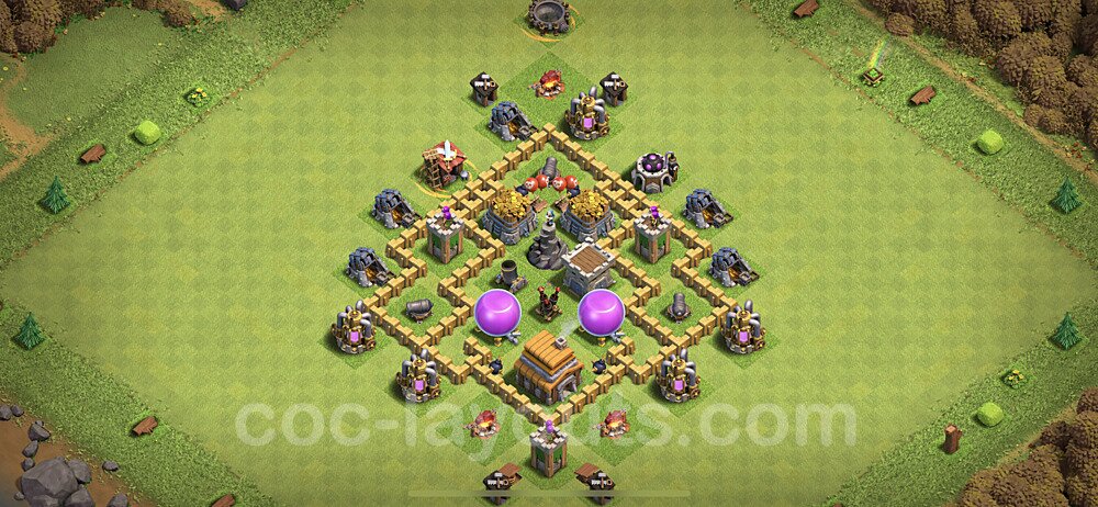 Base plan TH5 Max Levels with Link for Farming 2021, #110