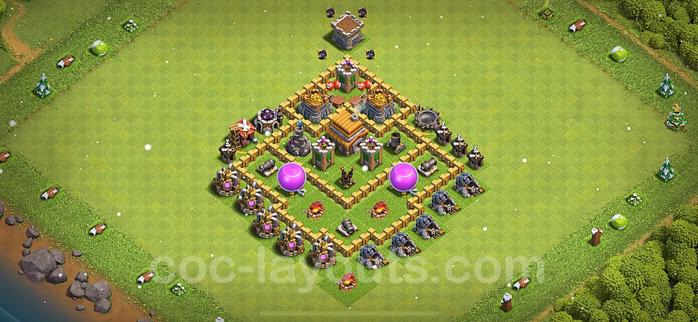 Base plan TH5 (design / layout) with Link, Anti Everything, Hybrid for Farming 2022, #115