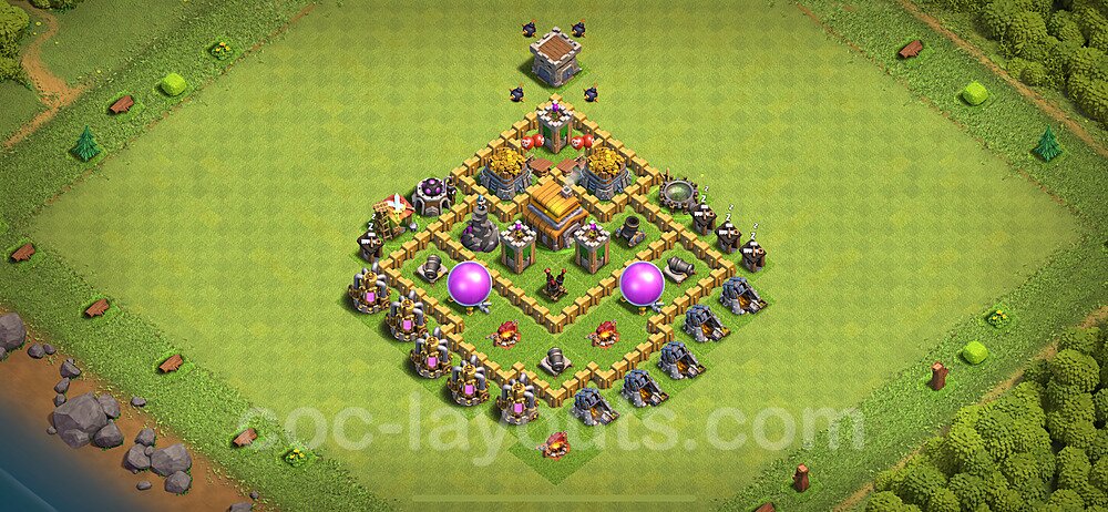 Base plan TH5 (design / layout) with Link, Anti Everything, Hybrid for Farming 2024, #115