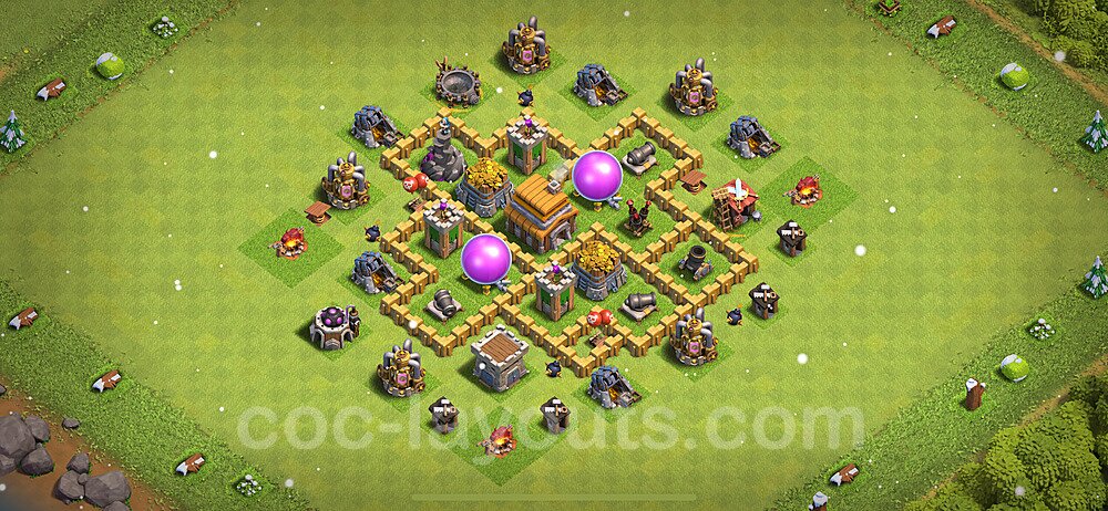 Base plan TH5 (design / layout) with Link, Anti Everything for Farming 2023, #116
