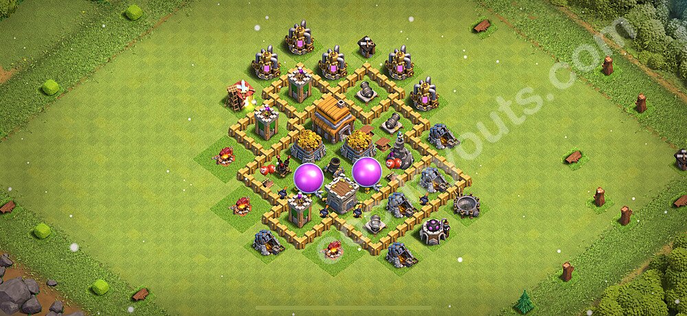 Die Max Base für Farm RH5 + Link, Hybrid 2026 - COC Rathaus 5 - #121