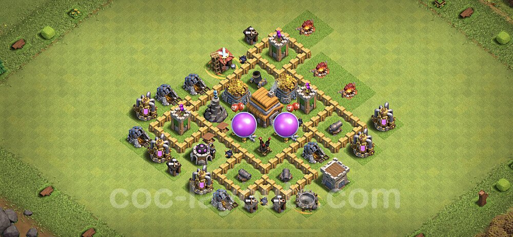 Base plan TH5 (design / layout) with Link, Anti Everything for Farming, #47