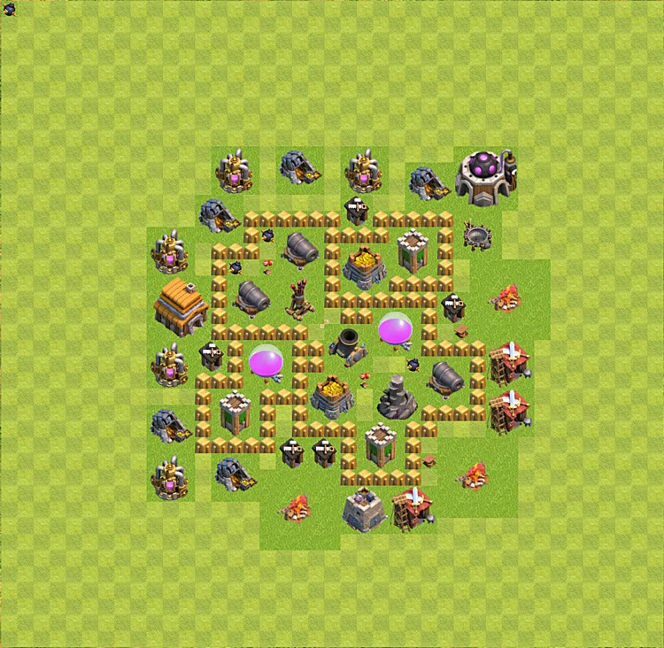 Layout De Farm Clash Of Clans Nivel Da Centro De Vila 5 Cv 5