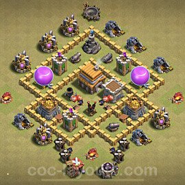TH5 War Base Plan with Link, Anti Everything, Copy Town Hall 5 CWL Design, #1