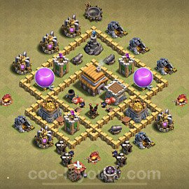 Die Clan War Base RH5 + Link, Anti Alles - COC Rathaus Level 5 Kriegsbase (CK / CW) - #1