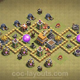 TH5 Max Levels CWL War Base Plan with Link, Anti Everything, Copy Town Hall 5 Design, #10
