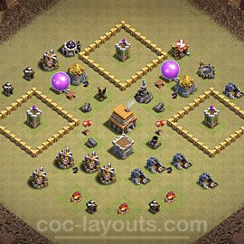 TH5 Max Levels CWL War Base Plan with Link, Anti Everything, Copy Town Hall 5 Design, #13