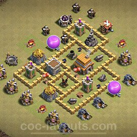 TH5 Max Levels CWL War Base Plan with Link, Anti Everything, Copy Town Hall 5 Design 2021, #20