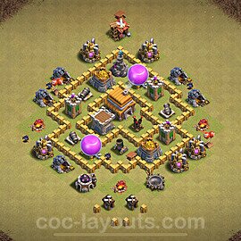 Die Clan War Base RH5 + Link, Anti Alles, Hybrid 2021 - COC Rathaus Level 5 Kriegsbase (CK / CW) - #22