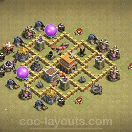 Die Maximal Clan War Base RH5 + Link, Anti Alles - COC Rathaus Level 5 Kriegsbase (CK / CW) - #3