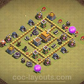 Die Anti 3 Sterne Clan War Base RH5 + Link 2022 - COC Rathaus Level 5 Kriegsbase (CK / CW) - #32
