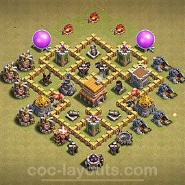 Die Anti 3 Sterne Clan War Base RH5 + Link, Anti Alles 2022 - COC Rathaus Level 5 Kriegsbase (CK / CW) - #35