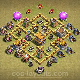 TH5 Anti 3 Stars CWL War Base Plan with Link, Anti Everything, Copy Town Hall 5 Design 2024, #35