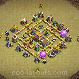 Die Anti 2 Sterne Clan War Base RH5 + Link 2022 - COC Rathaus Level 5 Kriegsbase (CK / CW) - #36